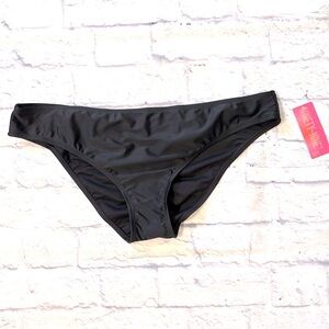 Ninety-Nine Cinched Back Cheeky Hipster Black Bikini Bottom Juniors Size XXL NWT